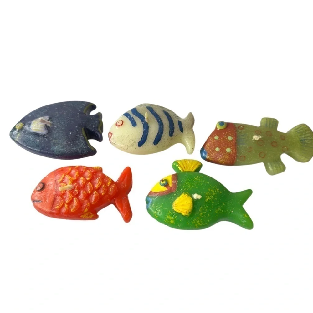Five Small Fish Candles (New - Unused) 🐠🐟🐠